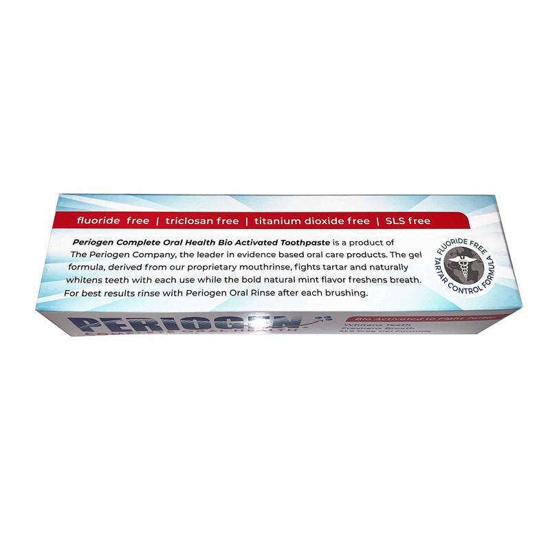 Periogen Tartar Control Toothpaste, SLS Free, Enamel Safe, Whitening Gel