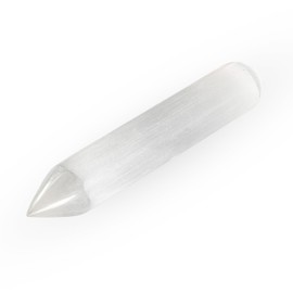 NKlaus Natural Selenite Massage Stick 15 cm Gemstone Massage Handle with Tip 15317