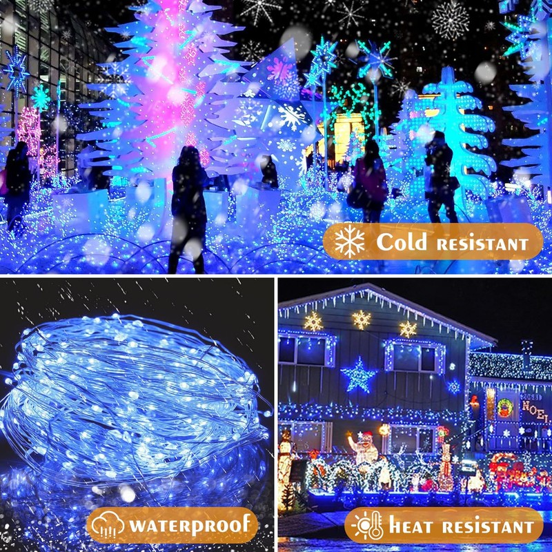 litogo 12m 120 Solar Garden Lights,2 Pack Solar String Lights