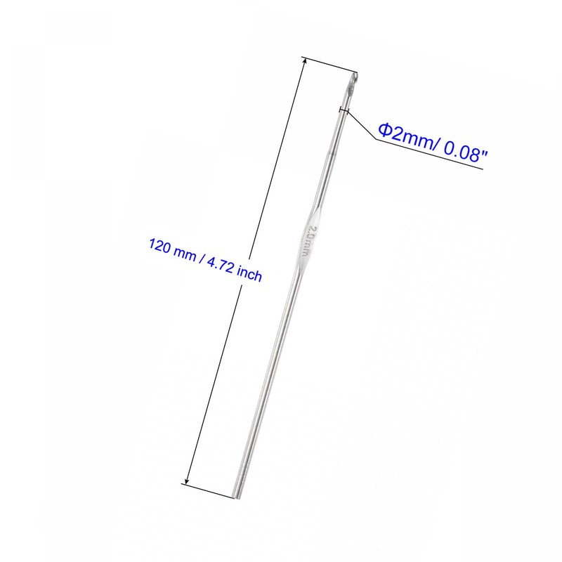 MACHSWON 2mm Stainless Steel Hooks Knitting Needles for DIY Craft