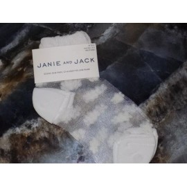 Janie and Jack Sheer White Flower Ankle Socks Size 2-3T Girl's NEW