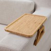 Sofa Arm Tray Bamboo Clips to Grab Sofa Wide armrests,