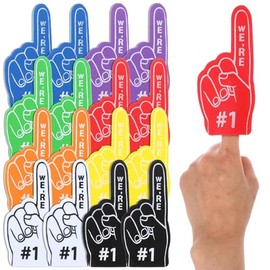 DEETREK 8pcs cheering gloves fans sport party favors sports themed birthday party supplies for game sports fans number one mood props