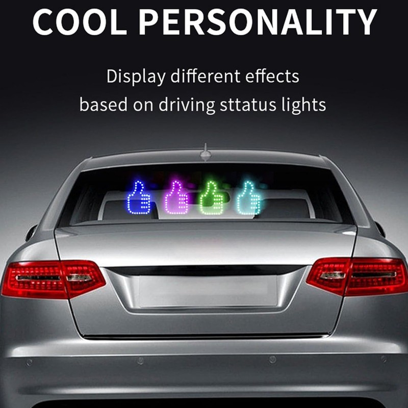 Car Hand Gesture Light LED Sign Finger Light Window Gesture