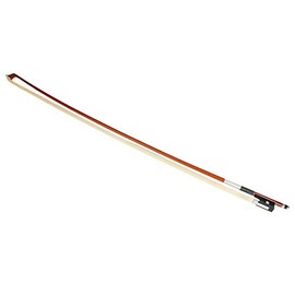 4/4 Full Size Violin Bow Black Handle Handmade Well Balanced White Horse Hair Music Instrument Accessories