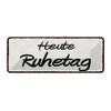 mrdeco Metal Sign 27 x 10 cm Curved Today Rest