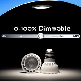 Heifymi Dimmable PAR16 Led Short Neck Recessed Spotlight Bulb, E26 Medium Base Curio Cabinet Light Bulbs, 6W(60 Watt Equivalent) Flood Light Bulbs, 600 Lumen, Daylight 5000K, No Flicker, 3 Pack