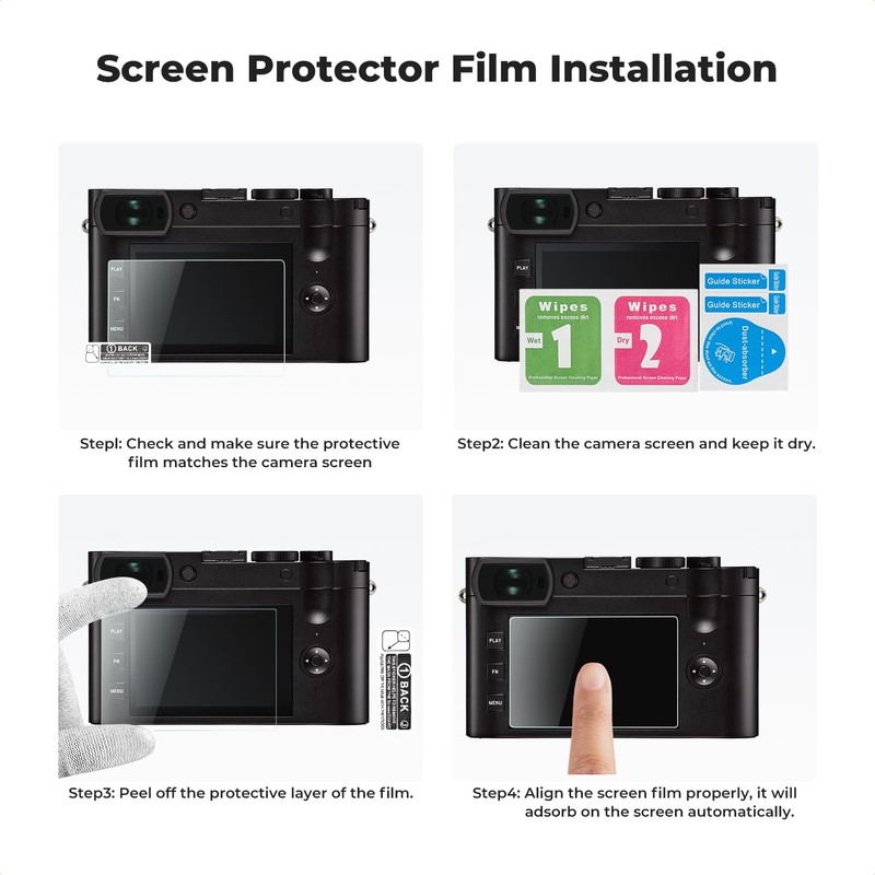 K&F Concept 3 Pack Screen Protector Compatible for Leica Q2/Q3