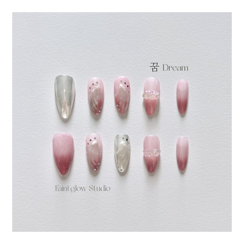 [Dream] Handmade nail tips - Stiletto / [꿈 Dream] 수제네일팁