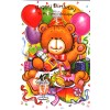 Generic 1 Birthday Card for Grandfather Grandpa Relatives Teddy Bear