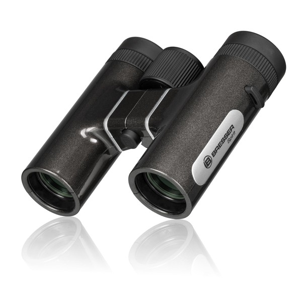 Bresser Spirit Compact Binoculars 6 x 24 Black - Lightweight Outdoor Binoculars with Multilayer Coating - Ideal for Hiking, Animal Shooting and Bird Watching - Includes Carry Bag and Carry Strap