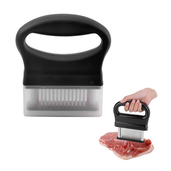 MINZHI Stainless Steel Steaker Meat Tenderiser, Meat Tenderizer, 48 Needle