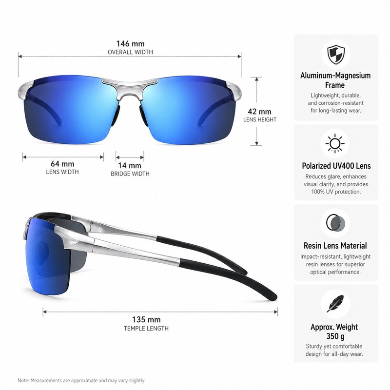 Men’s Polarized Driving Sunglasses for Outdoor Use – HD UV400