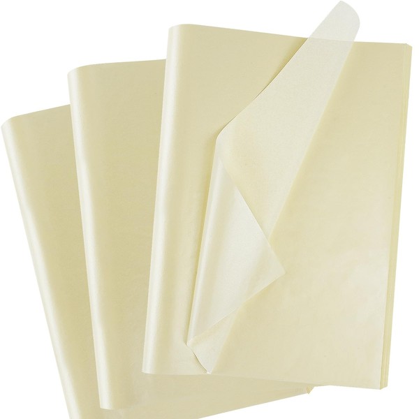 60 Sheets Cream Tissue Paper Bulk, 14 × 20” Tissue