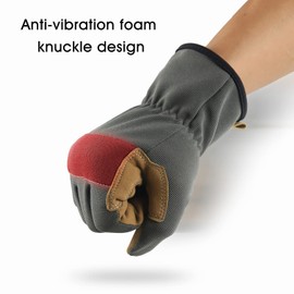 FOUR-AM High Performance Multi-Purpose Light Duty Work Gloves Men&Women Breathable & High Dexterity TouchScreen (Olive Green, XL)