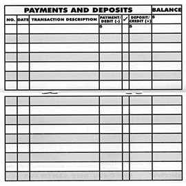 10 Pack Large Print Low Vision, Made in The USA, Checkbook Transaction Registers