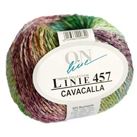 Online Cavacalla 108, Baumwollgarn mit Viskose und Leinen, Farbverlauf zum Stricken oder Häkeln