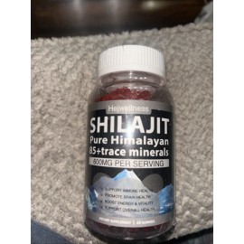 HEJWELLNESS Shilajit Gummies - 600 mg Natural Organic Shilajit Resin with 85+