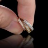 18K Oro Blanco Chapado Aretes con Diamante con Zirconia Cúbica,