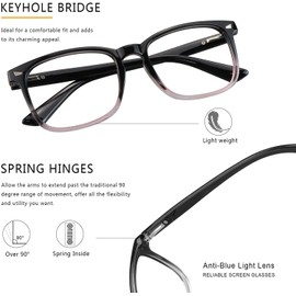 LAMBBAA - Gafas de sol multifocales progresivas, diseño vintage, antiazul, para hombres y mujeres, lectores, color negro y morado