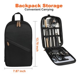 aiGear Camping Kitchen Utensil Set 27 Piece Portable Cookware Kit for BBQs, Outdoor Cooking, Picnics, and Adventures Camping Cookware Kitchenware Storage