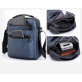 CHIFEI Bolso Hombro Negocio Viaje Bolsa Casual Mano Cruzada Laptop Mensajero Hombre (Negro)