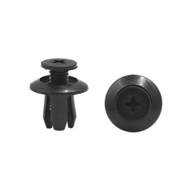 uxcell 20 Pcs Black Plastic Rivet Fastener Auto Car Parts Panel Trim Clips 9mm Hole