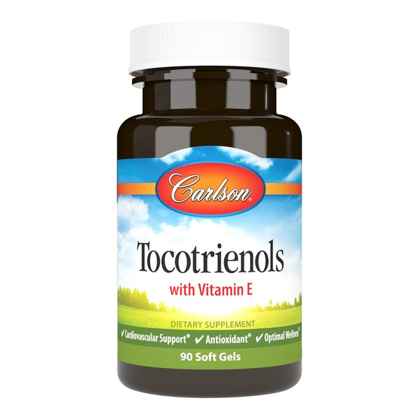 Carlson - Tocotrienols, 40 mg, with Natural-Source Vitamin E, Gamma, Alpha, Delta, Beta, Sustainably Sourced, 90 Softgels