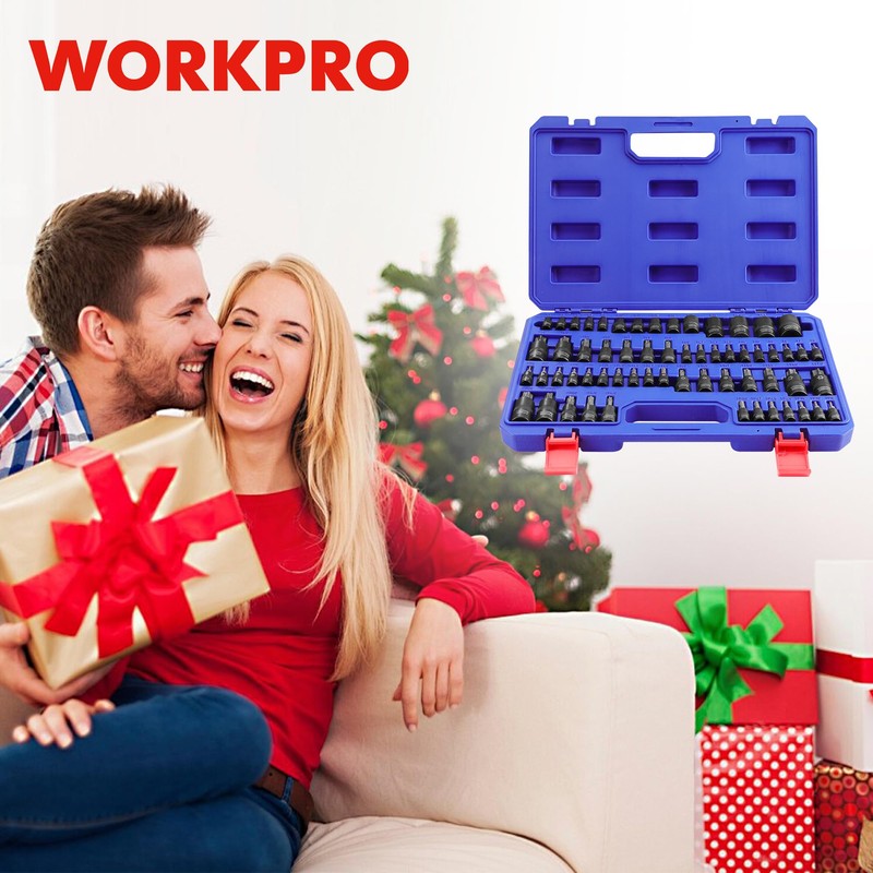 WORKPRO 60-piece Master Torx Bit Socket and External Torx Socket