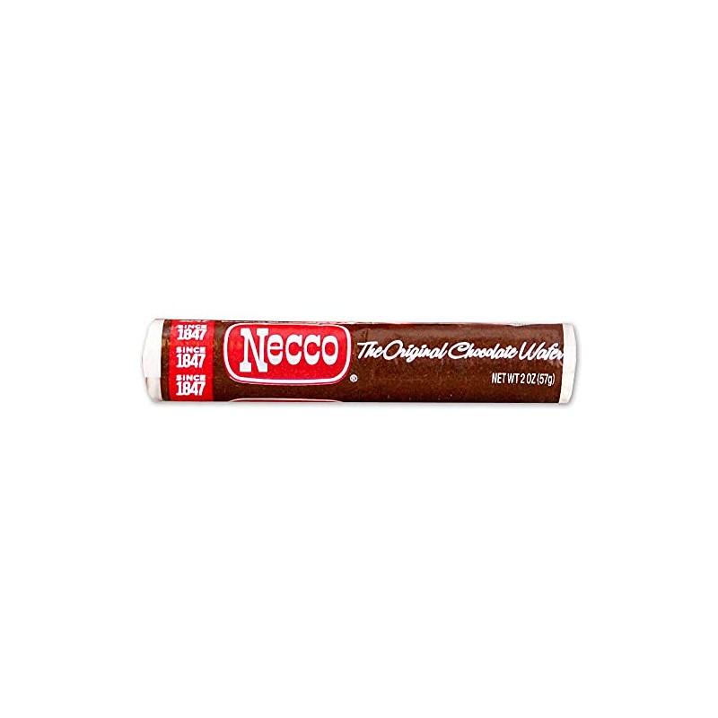 Necco Wafers Original Chocolate Flavored Hard Candy Rolls Bundle of