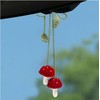 2 PCS Crochet Mushroom Car Charm, Handmade Crocheted Simulated Mushroom