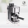 Daewoo DES-485 Espresso Machine | 2 & 4 Cups Coffee