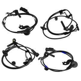 4 Pcs ABS Wheel Speed Sensor Fit for 2009-2015 for Mitsubishi Lancer 2007-2015 for Mitsubishi Outlander 4670A575 4670A576 4670A583 Rear Left Rear Right Front Left Front Right ABS Sensors