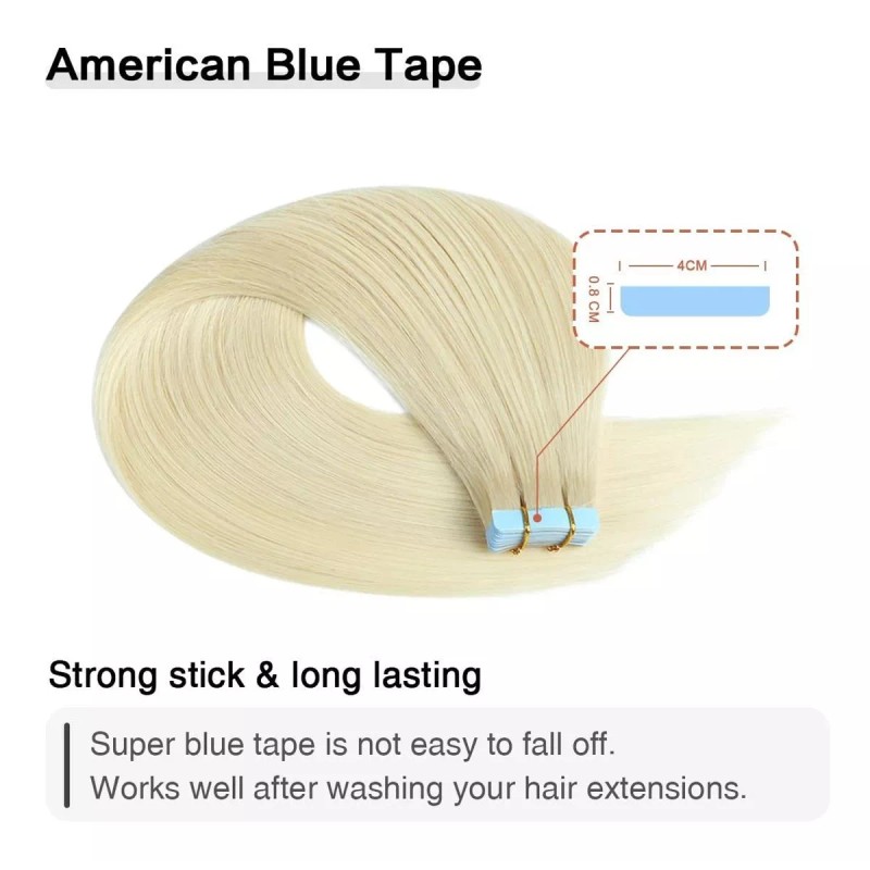 Suyya Extensiones Cabello Natural 14in Rubio Platino 40gr