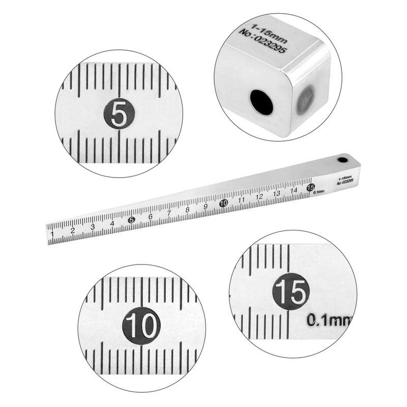 QWORK Taper Gauge Gap Gage Welding Wedge Feeler Gauge Gap
