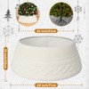 Atawlege Knitted Christmas Tree Collar White, 28 Inch Round Christmas