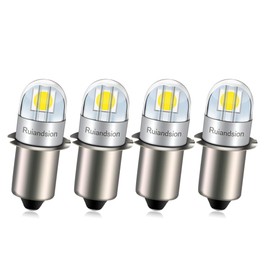 Ruiandsion P13.5S LED Bulb 6V Non Polarity White 200LM for Flashlights Torch Lights Pack of 4