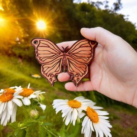 HipFlaskPlus Butterfly - Cedar Ornament