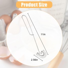 2Pcs Stainless Steel Egg Whisk,Flat Spring Coil Whisk,Egg Beater Whisk,Gravy Sauce Whisk,Small Whisk Whipper Spiral Whisk,Egg Frother Milk Beater Blender Cooking Tools for Kitchen Baking