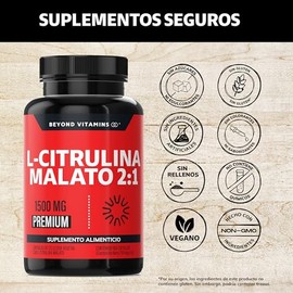 Beyond Vitamins | 1500mg L-Citrulina Malato en 1 Sola Molécula | Tecnología de Cápsulas Veganas (180 Caps)