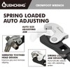 QUENCHING 3-Pcs Spring Loaded Auto-Adjusting Crowfoot Wrench Set, Covers Sizes