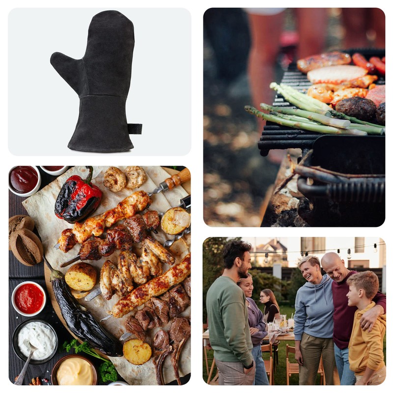 Achilles Fireplace Gloves, Oven Gloves, Grill Gloves, Fireproof Made of