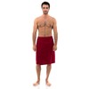 TowelSelections Men's Wrap Adjustable Cotton Fleece Shower Bath Gym Cover