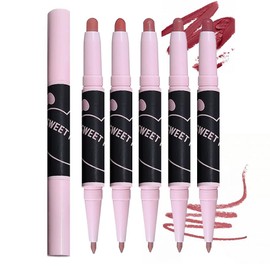 SWEETMINT #06 Lip Pen, Non-Fall Lipstick, Lip Liner, Long Lasting, High Color, Double-Ended Model, Multi-functional, Matte, Glossy, Waterproof
