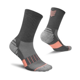 Amutost Crew Socks for Women,Athletic Hiking Running Compression Socks with Cushioned Support 3-6 Pairs