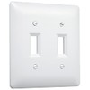 TayMac 4400W Paintable Double Toggle Light Switch Wall Plate Cover,
