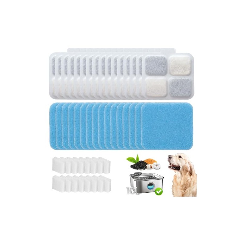 16+16 Pack Replacement Filters for Oneisall PW07SAU 10L/2.64Gal Stainless Steel