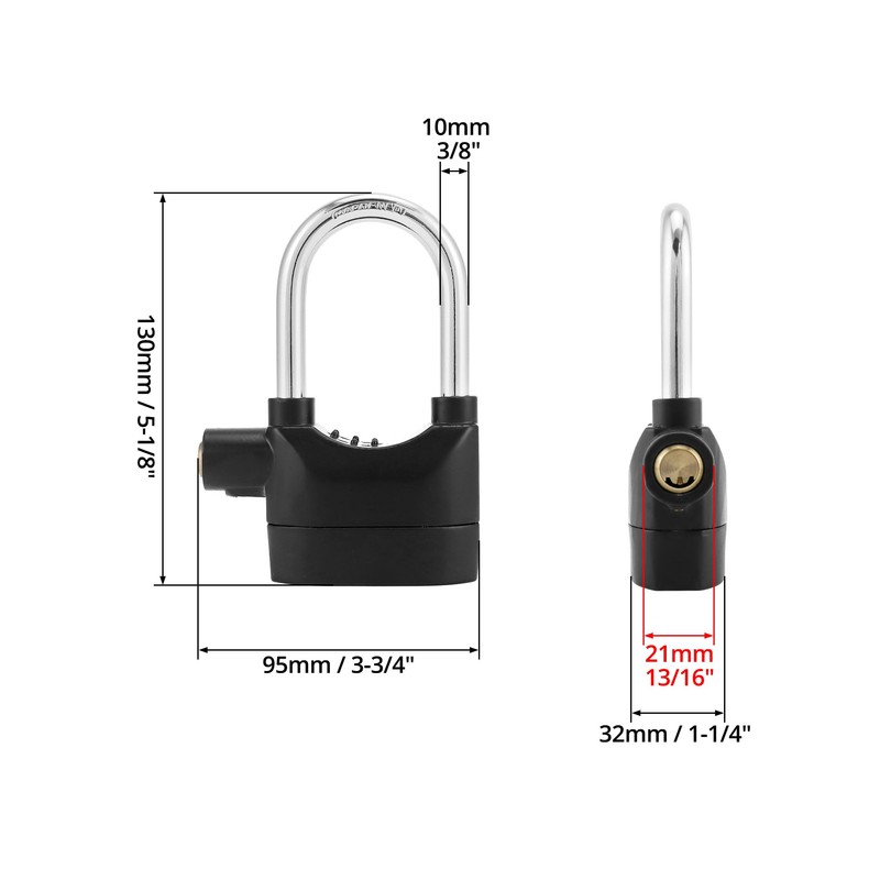 QWORK Alarm Lock, 110 Db Universal Security Alarm Lock System