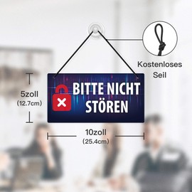 Putuo Decor Meeting in Progress Door Sign Please Do Not Disturb Sign Please Come In Sign for Home Office, Cabin Door, Business Office, Online Conference, 10 x 5 Inch Double Sided