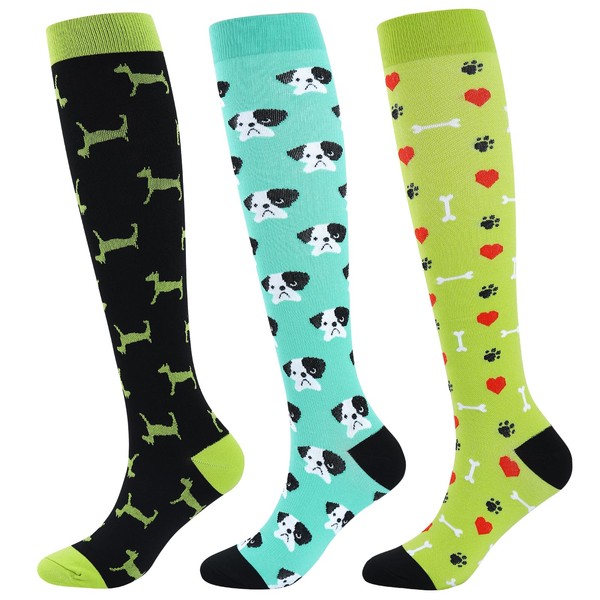 3 Pairs Compression Socks For Women & Men Flight Compression